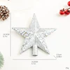 Silver 5.51 inch sequined treetop star