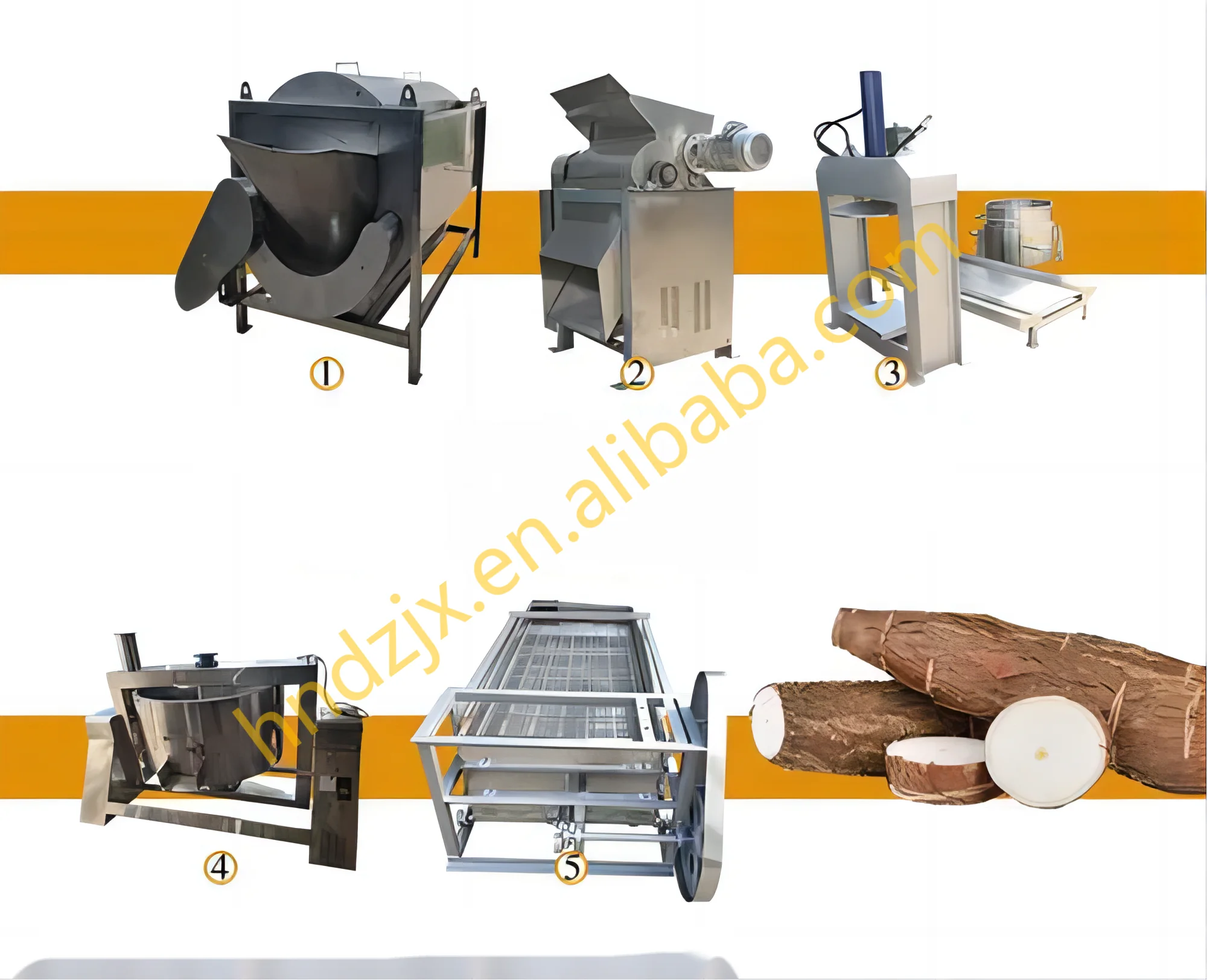 DZJX Cassava Gari Making Machine Garri Processing Production Line Garry Tapioca Garium Sulphate Farofa Poi Making Equipment