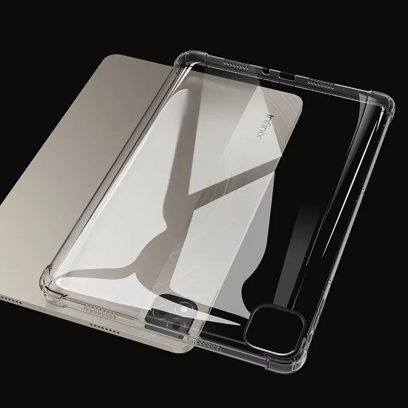For Infinix XPad 11inch 2024 Tablet Case Transparent Soft TPU Shockproof Back Cover for ITel Pad One 10.1inch 2023 Airbag Shell