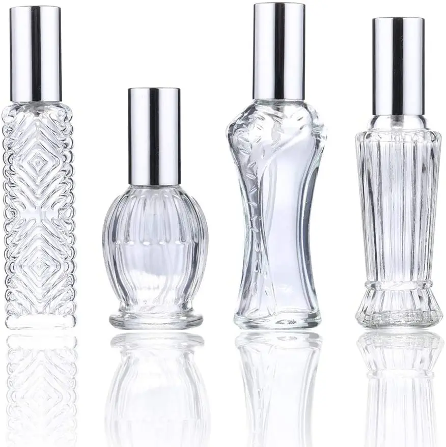 SOLUSTRE Mini Refillable Spray Perfume Bottles Empty Glass Hand