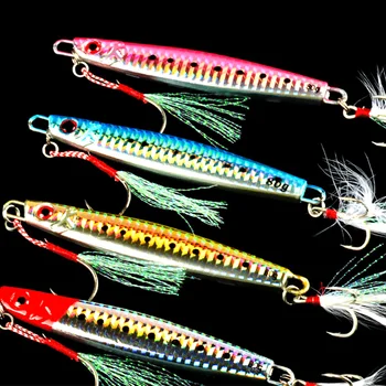 25 40g 60g 80g 100g 120 150g 180g Sinking Luminous Effect Artificial Hard Bait Deep-sea Metal Jigging Jig Fishing Lure for Ocean – Metal Jig – view 2