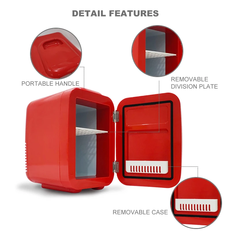 Small Fridge Mini 4 Litre Dc Outdoor Fridge Portable Car Refrigerator for Camping
