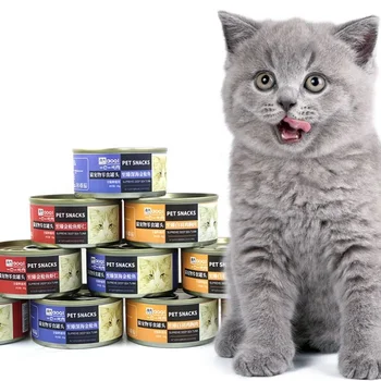 Portable Multiple Flavors Natural Chicken Meat Wet Meat Soup Canned For Cat