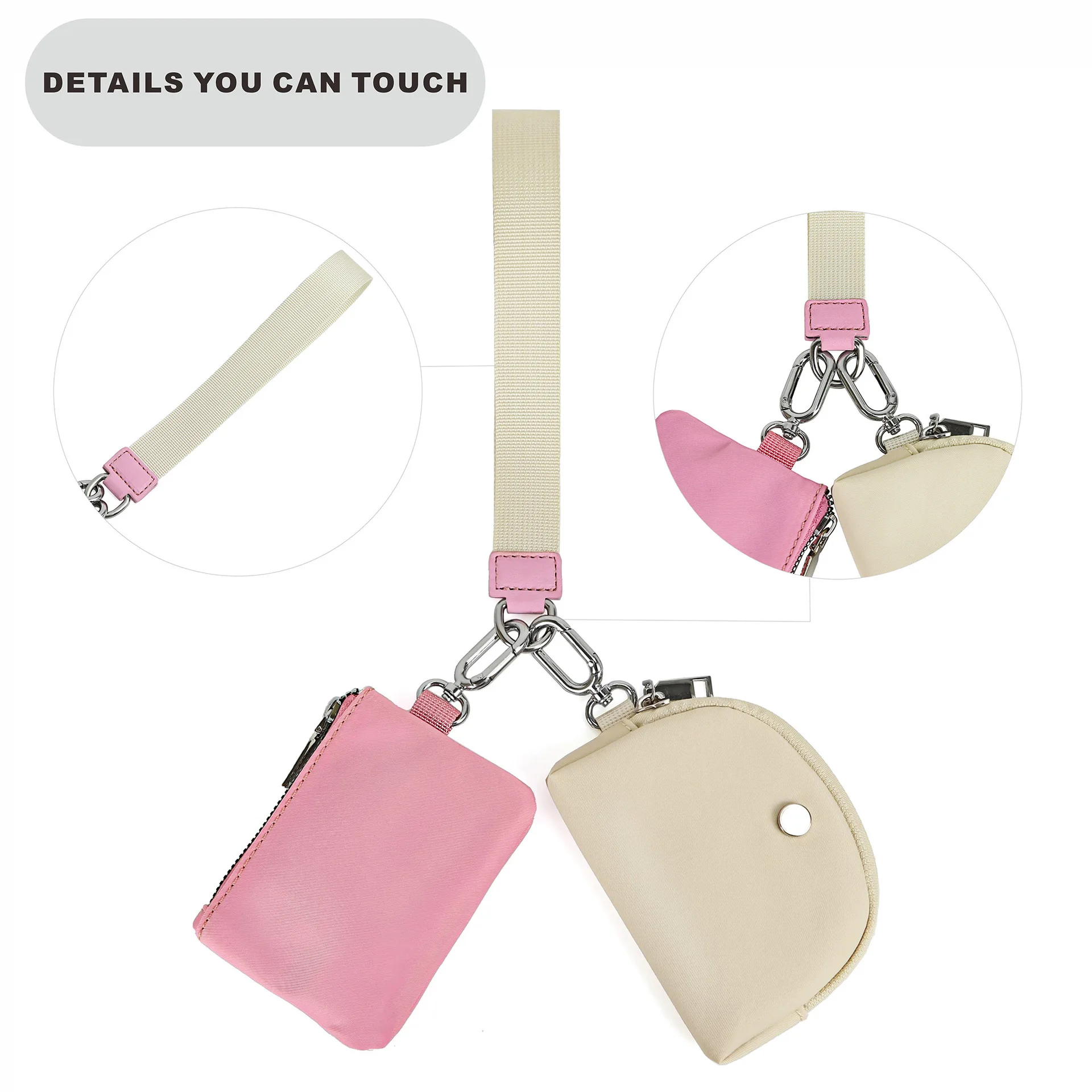 Брелок для ключей с двумя карманами