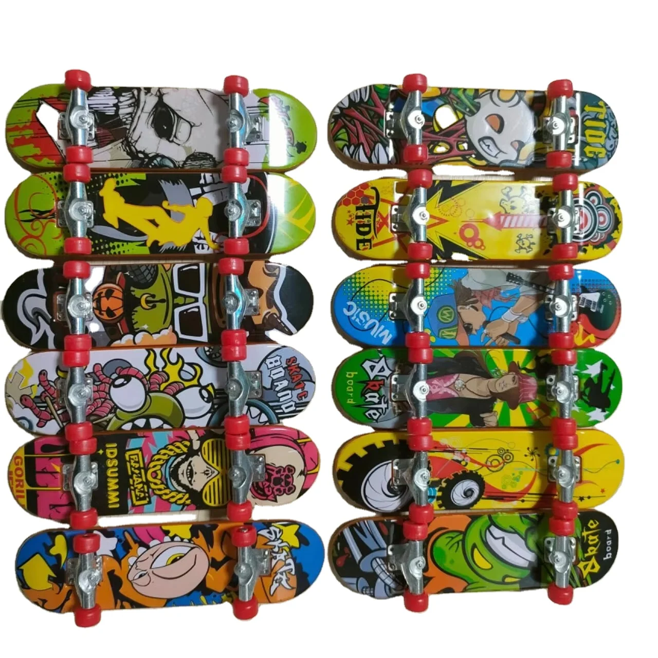 Mini Skateboard Pour Doigts – Planche En Bois Avec Tournevis – Jouet De Stunt Et Rampe, Idéal Pour La Coordination œil-main Des Enfants