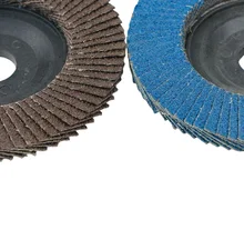 Factory Wholesale 4.5 Inch 115mm Premium High Density Blue Abrasive Tools Mesh Cover Flexible Flap Disc Grinding Wheel