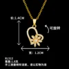 Xl312 amore girevole collana di fiori d'oro