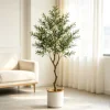 Albero di Ulivo Artificiale con Vaso e Cesto