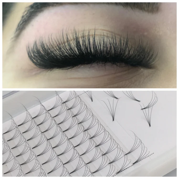 Профессиональные товары, накладные ресницы, норковый пушистый поставщик, Корея, полу4d, предварительно изготовленный вентилятор, 18 линий