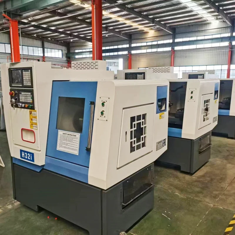 Horizontal Flat Bed Cnc Metal Automatic Lathe Machine Small Size Mimi Mini Cnc Cutter Machine H32i