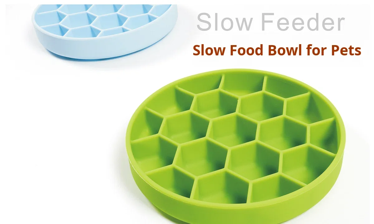 Pet Slow Feeding Bowl, Dog Anti-Choking Single Bowl, Non-Slip Silicone Suction Cup Honeycomb Slow Feeding Dog Bowl Food Plate factory