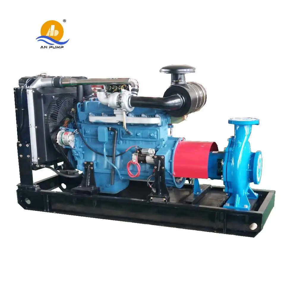 4 Cylinder Diesel Engine Irrigation 100m Head 75hp diesel Water Centrifugal Pump