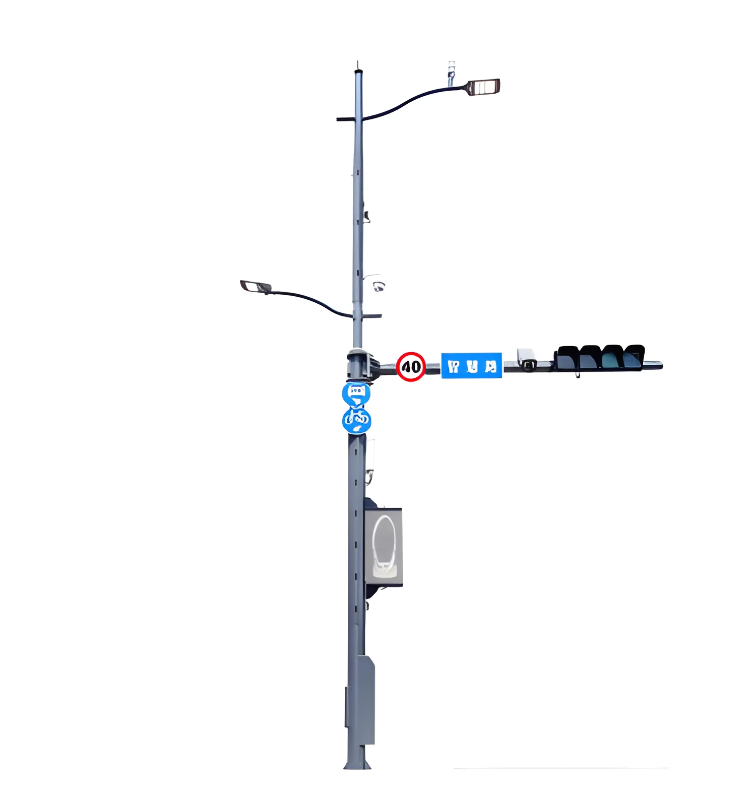 Новейший многоугольный полюс с камерой видеонаблюдения