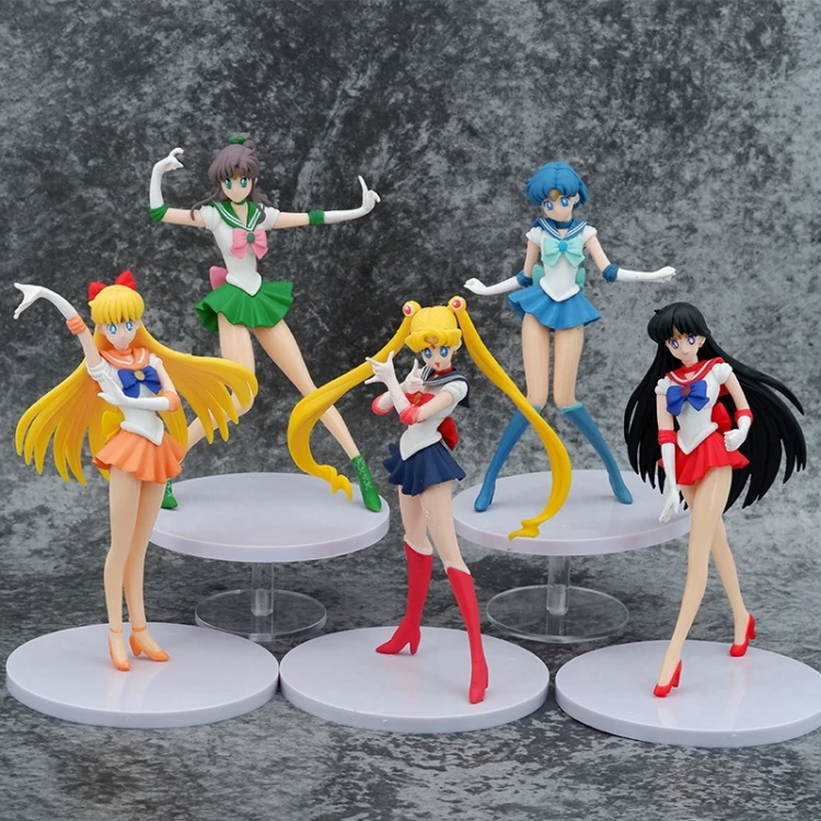 コミック・アニメ Sailor Moon Figure set 5 Pcs/Set Sailors Moon Figure Anime Figure Japanese Anime PVC