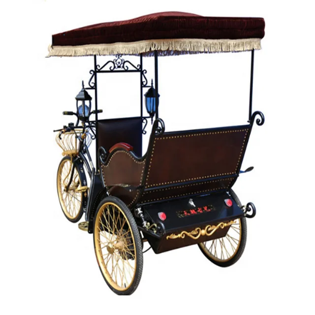 Handwork Three Wheel Tricycle Electric Pedicab Rickshaws for Wedding Touring