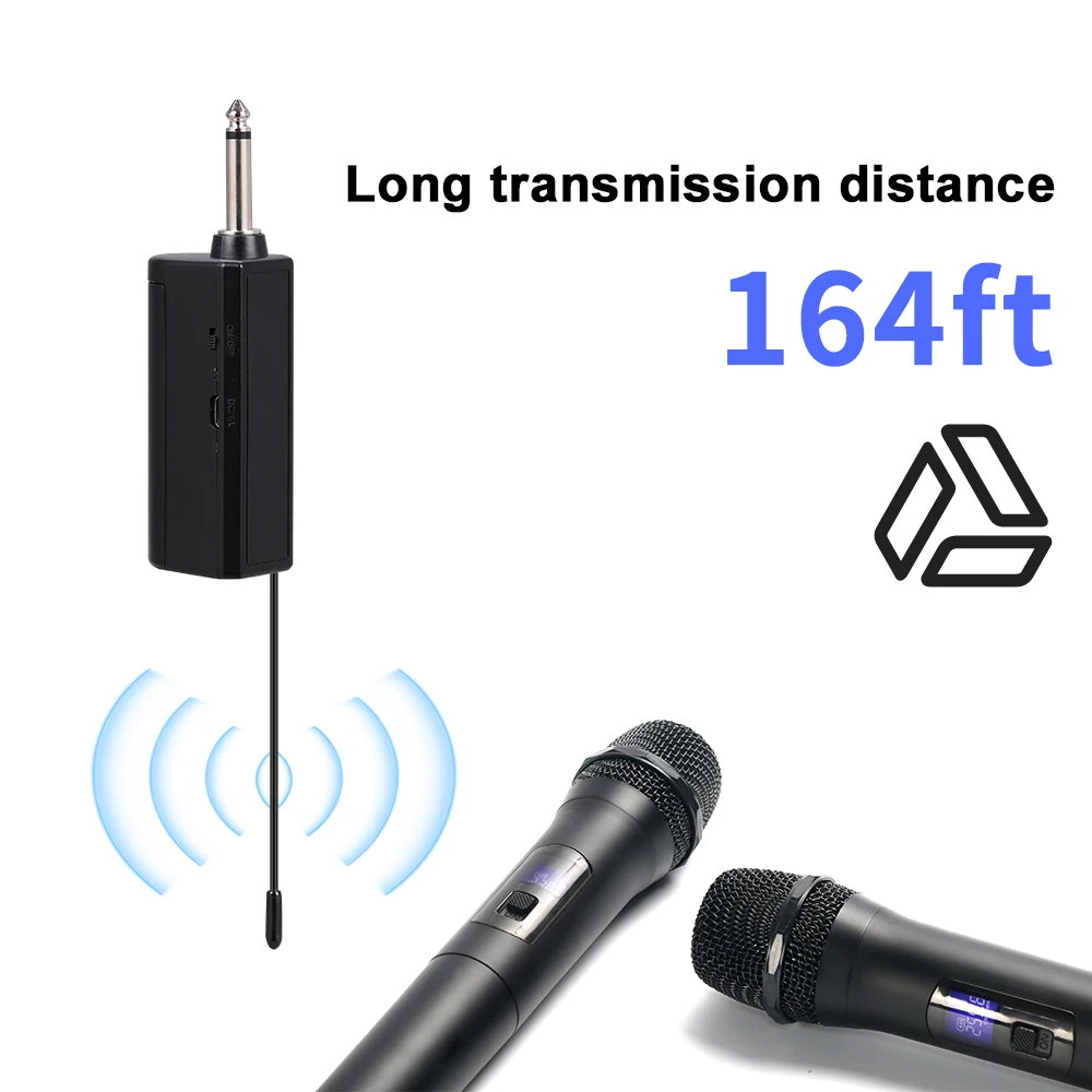 BOMGE Uhf Wireless 1 Handheld Microphone System Module with 1receiver for Audio