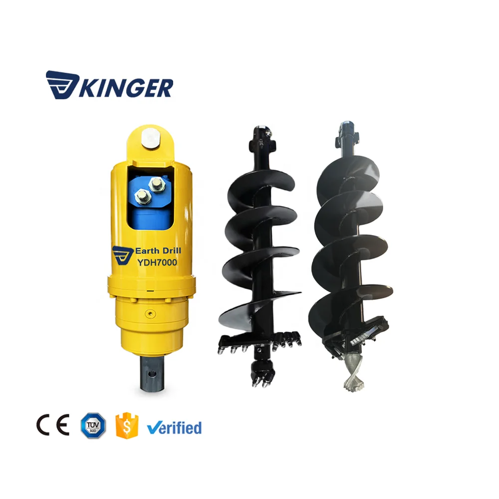 KINGER Used Auger Boring Machines Earth Auger Used Backhoe Parts for Sale Spare Parts Earth Auger
