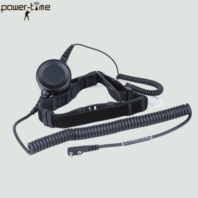 Credible bone conduction military tactical throat mic headset for fireman