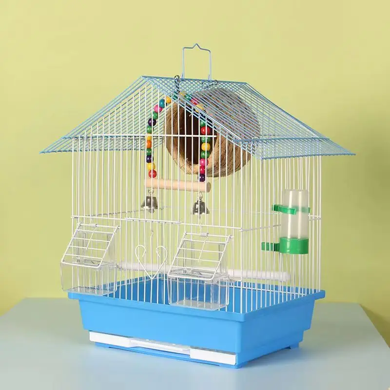 Home Use Small Parrots Cage Budgerigar Bird Cage Parrot Parakeets Jaulas Para Pajaros Metal Iron Wire Pet Cages & Houses Birds