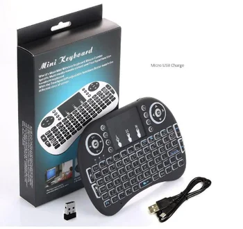 Backlit mini i8 Rii 2.4G Wireless i8 Mini Keyboard Air Mouse Touchpad i8