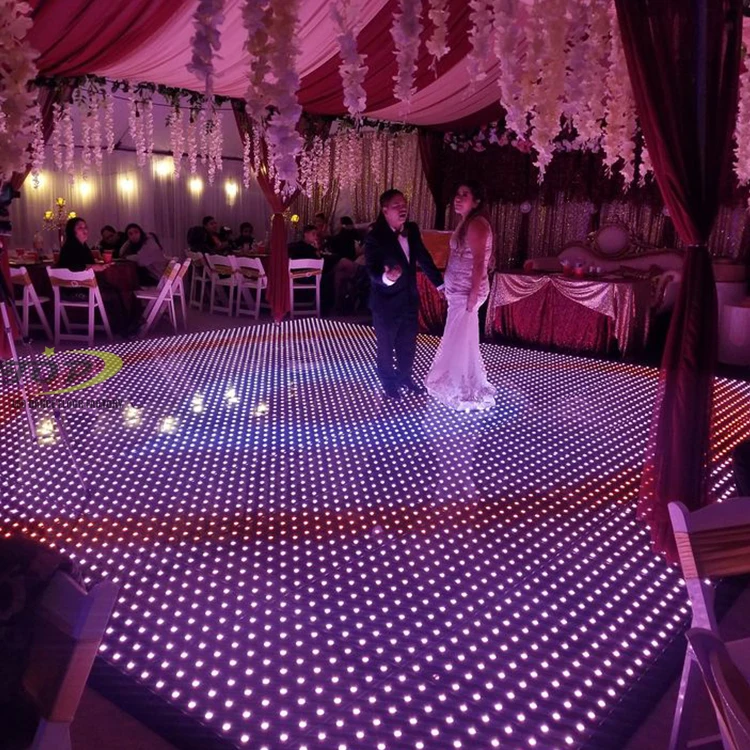Fast Setup Magnetic Pixel White Dance Floor for Weddings