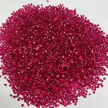 HQ GEMS Small Size Machine Cut A Quality 0.9-3mm 100% Africa Ruby Gemstone Original Ruby Price Per Carat