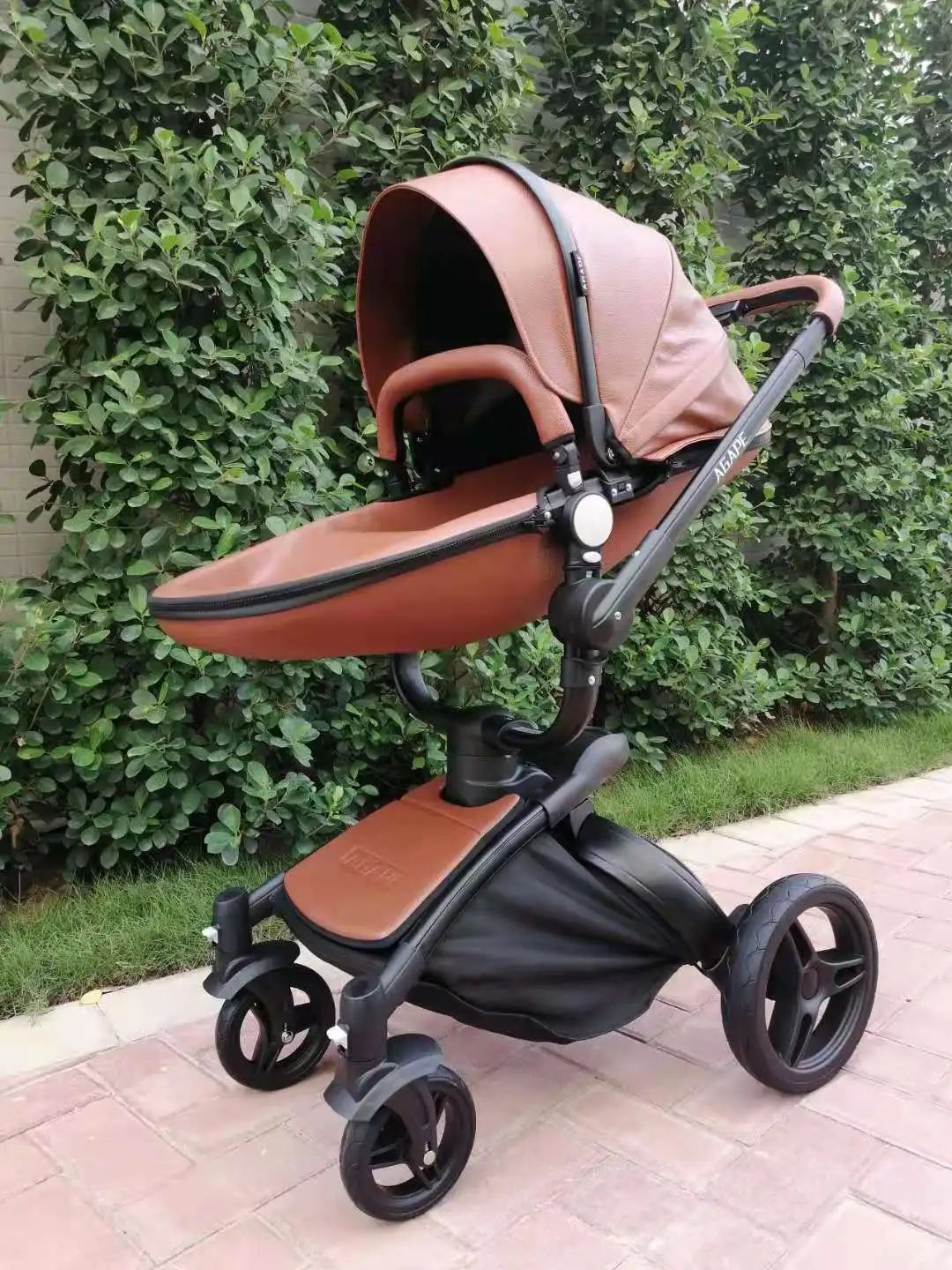 leather baby stroller