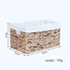 Large water hyacinth basket (with fabric)