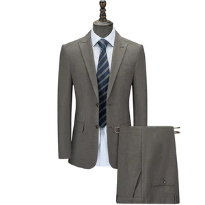 Men's Italian Business Suit Blazer Wedding Groom Two-Piece with Lapel Slim Vertical Stripe Formal Casual Work Plus Size