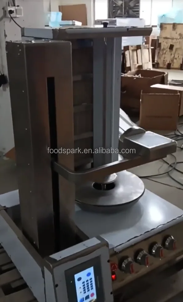 Fully Automatic 70kg Gas Doner Robot Automatic Cutting Shawarma Kebab Machine