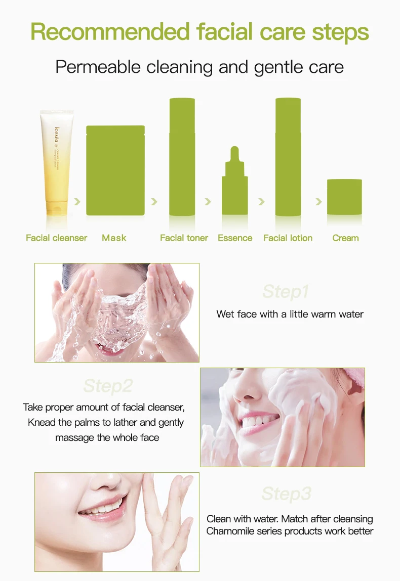 Private Label Gentle Roman Chamomile Face Wash Calming Facial Cleanser Sensitive Skin Suitable(pic12)