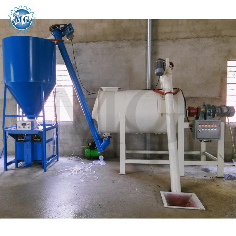 Simple Dry Powder Mortar Production Line Sand Cement Mixer Wall Putty Mixing Equipment Ceramic Tile Adhesive Making Machine