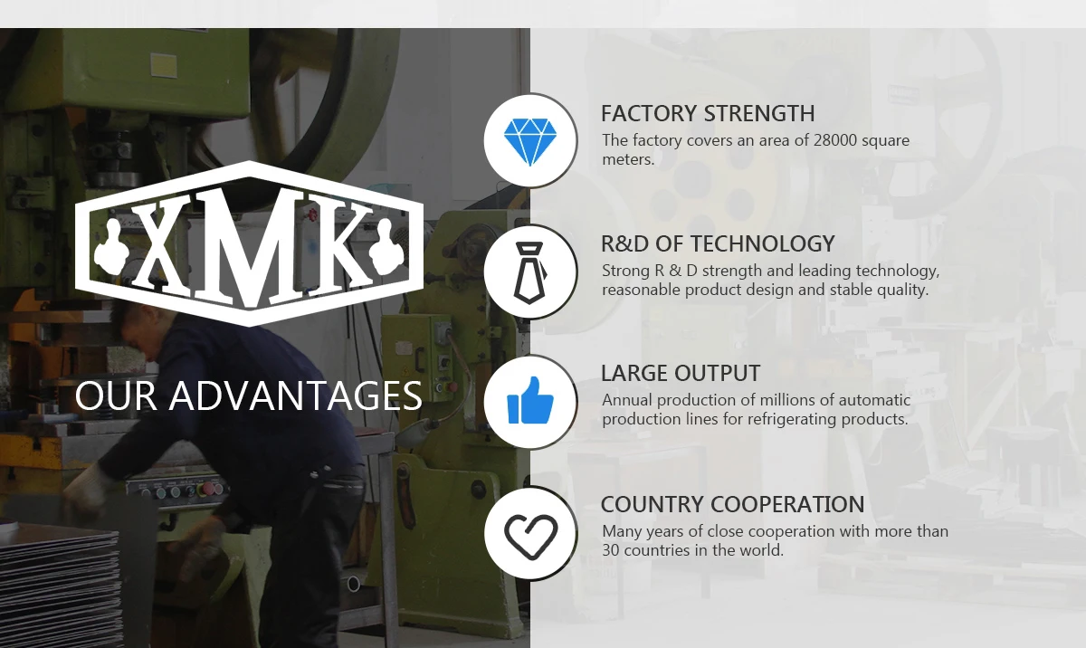 Hvac Refrigeration Supermarket Show Case Air Cooled Refrigerator