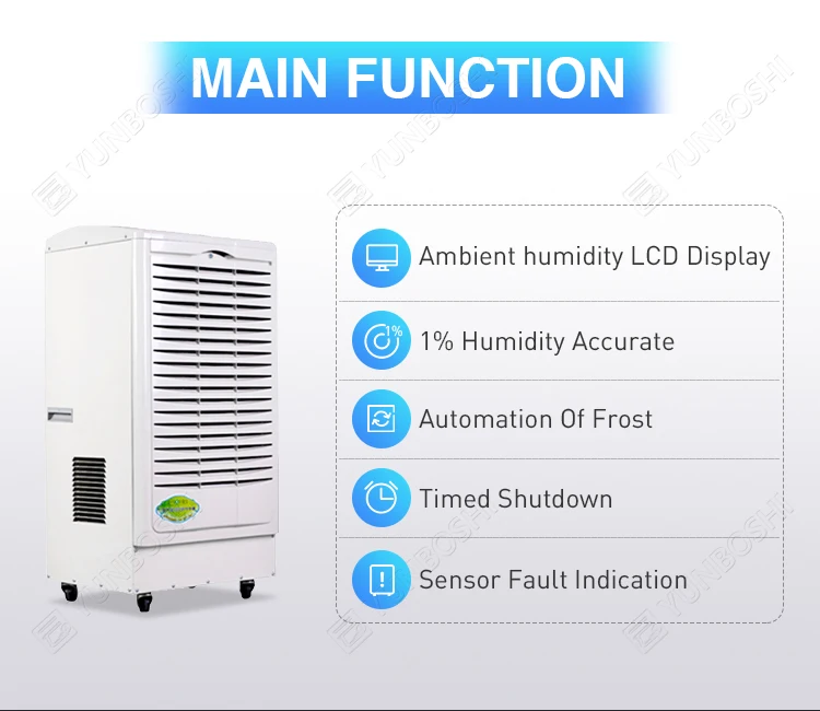 Commercial Air Purifier Dehumidifier 90l Portable Air Conditioner Room