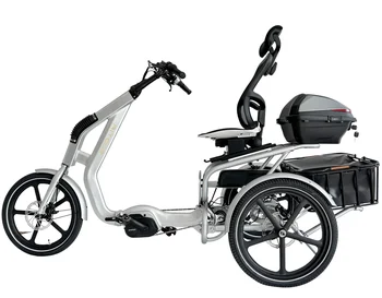 3 Wheel Old People Use Recumbent Seat Trike Mid Motor Folding Electric ...