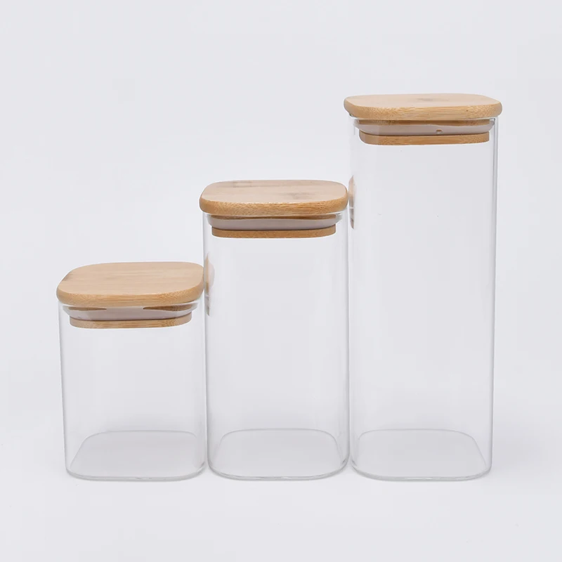 Borosilicate Glass Container with Bamboo Lid - 1300ML