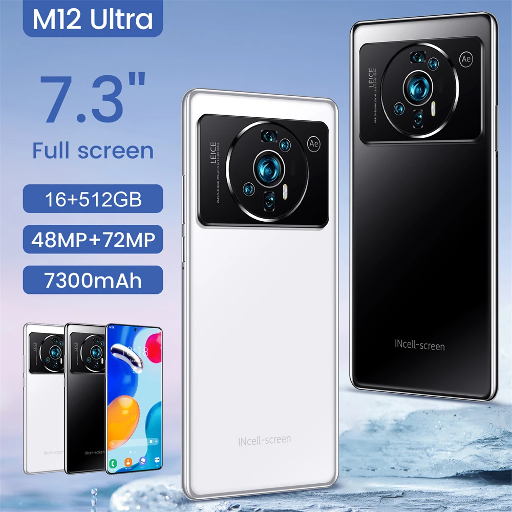 Unlocked Goophone M12 PRO 16+512GB Unlocked Mobile Phone