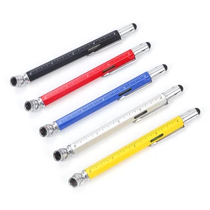 2026 Creative Tire Pressure Monitoring Pen Ruler Level Screwdriver Stylus Multi-function Engineering Tool Pen