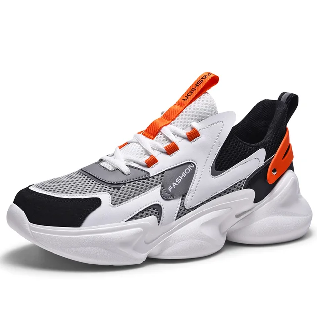 Adult Sport Shoes Men Stylish Sneakers White Running Sport Casual Shoes