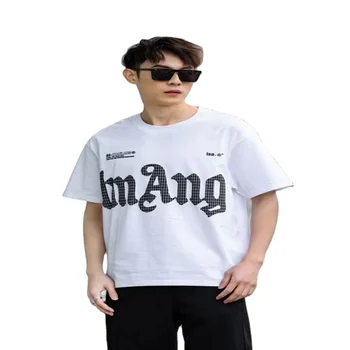 Factory direct sales white short sleeve summer men's tops clothing unisex young popular cotton oversize streetwear tshirt men