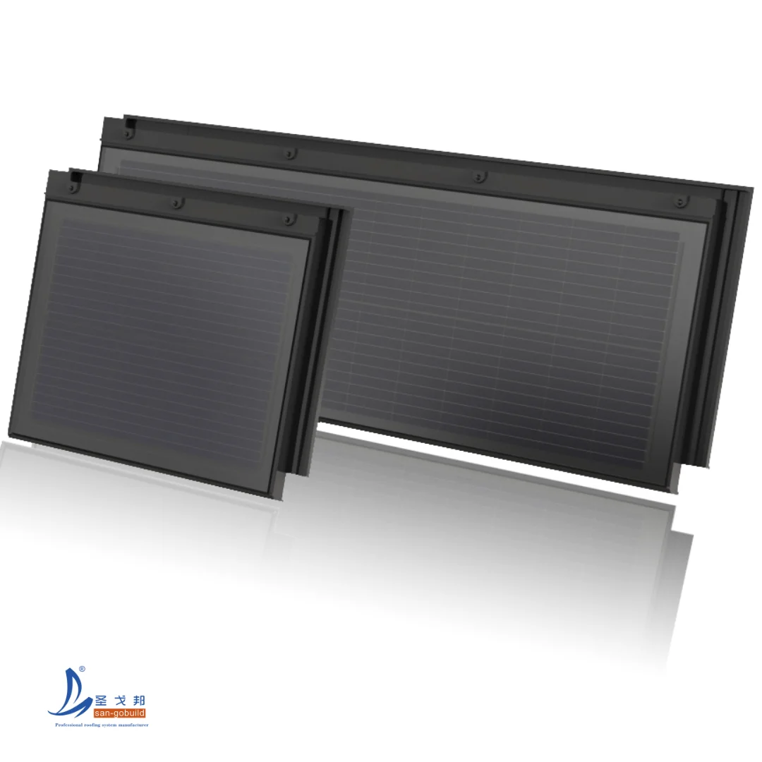 Sangobuild Roof Integrated Solar Roof Tile for Home Roof Generate Electricity for Supermarket Commercial Mall Industrial Use