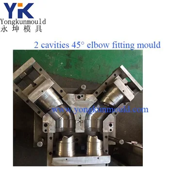 Plastic 45 degree flared elbow pvc pipe fitting mould