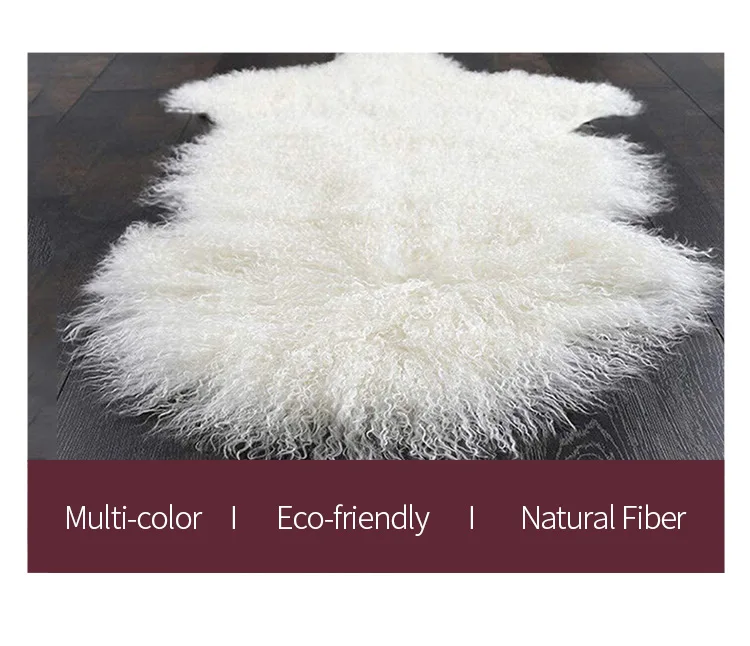 Tibet Lamb Fur Skin Shape Natural Curly Wool Length True Lengths Hair
