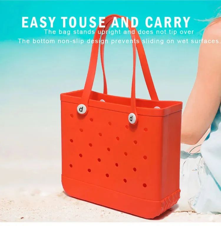 Large Tip Durable Open Waterproof Bogg Beach Tote Bag With Hole Eva ...