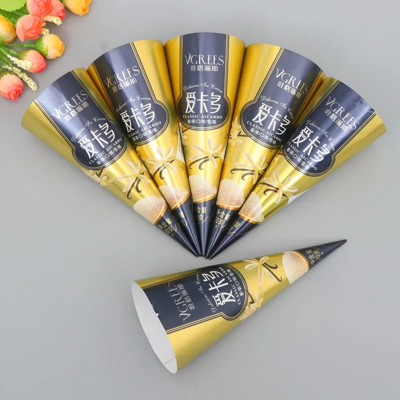 Emballage de crème glacée Meilleur papier Kraft stratifié en foile d'aluminium