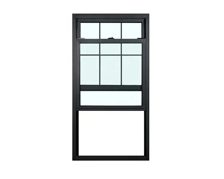 American style double glazed aluminum double hung windows  single hung window with screen