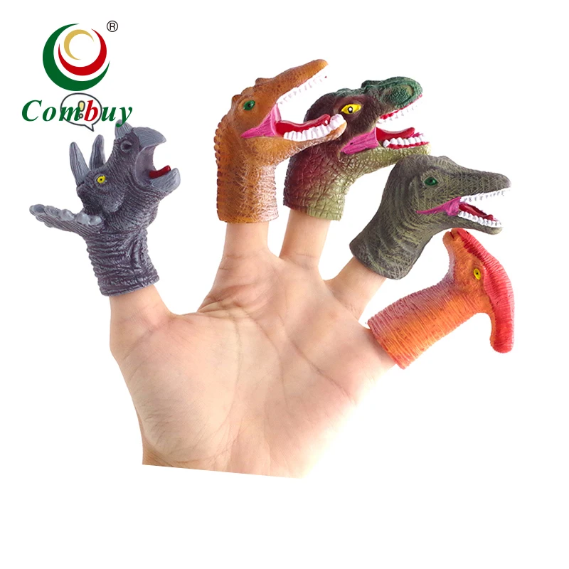 Tomaibaby Lot de 20 marionnettes à doigts monstres dinosaures en plastique pour les tout-petits et les enfants