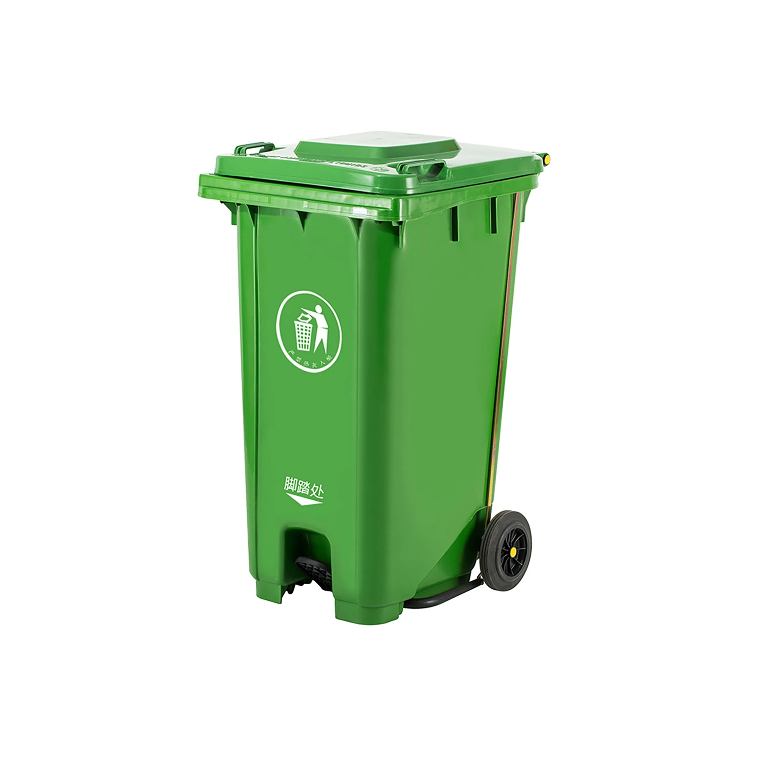 Customize Color HDPE Recycle Pedal Dustbin Large Outdoor Public Plastic Waste Bins with Lid and Wheel