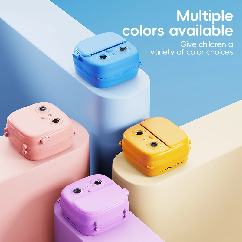 China Made 2\" Screen USB Kids Camera Digital Instant Printer Photography Toys for Children Birthday Present 1080p Video