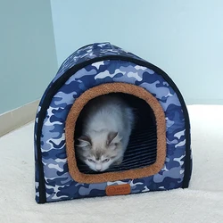 New design camouflage indoor pet house bed pet tent bed with luxury pet bed house NO 5